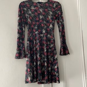 French connection floral fit and flare dress